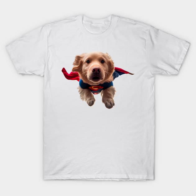 Super Lilly Flying T-Shirt by goldenretriever_lilly